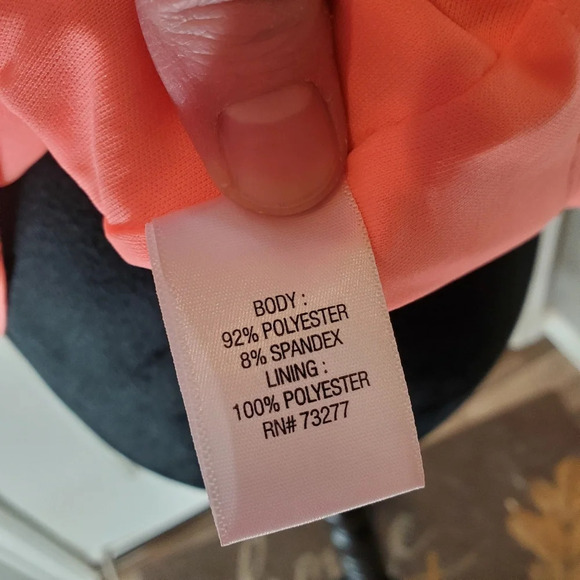 APT. 9 Crewneck Two Layer Short Sleeve Knit Top Shirt Coral Pink Size PL - Picture 9 of 14